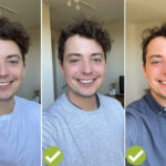 Professional headshots at home dressing well
