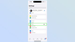 Navigate to the Chats menu