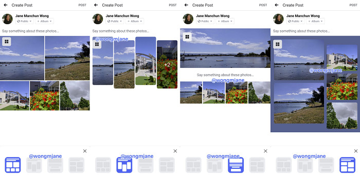 Selecting Photos for Facebook Layout
