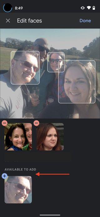 Editing Face Tags in Google Photos to Add Faces Manually
